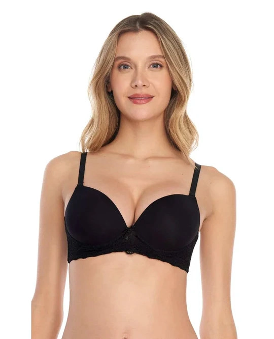 BRASIER PUSH UP MEDIO ENCAJE MICROFIBRA MUJER ST EVEN - 1