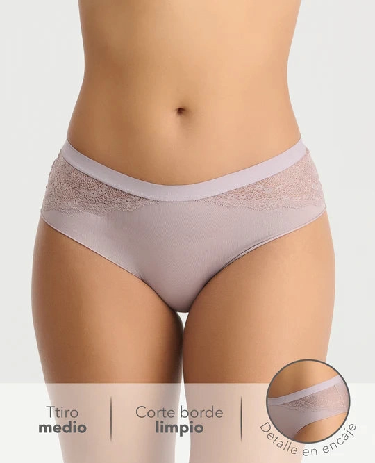 CULOTTE INVISIBLE MUJER ENCAJE TIRO MEDIO ST EVEN - 1