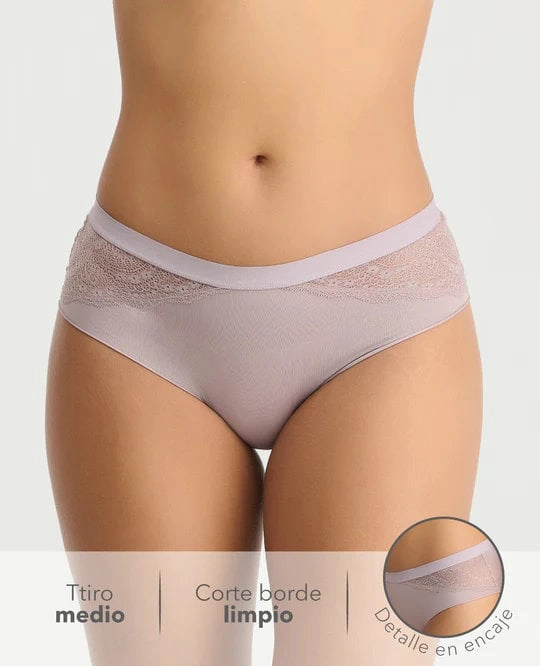 CULOTTE INVISIBLE MUJER ENCAJE TIRO MEDIO ST EVEN - 1