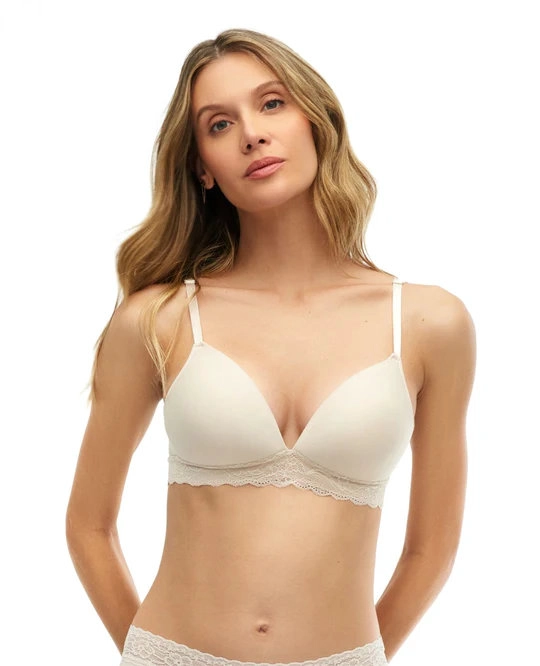BRASIER TRIANGULAR MICROFIBRA CON ENCAJE ST EVEN - 1