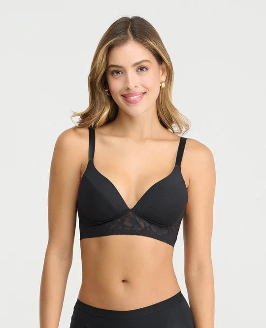 ST EVEN SOSTÉN PUSH UP DOBLE MICROFIBRA CON APLICACIÓN DE TULL MUJER - 1