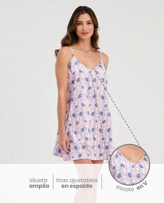 PIJAMA BATOLA MUJER ESCOTE V TIRAS AJUSTABLES ST EVEN - 1