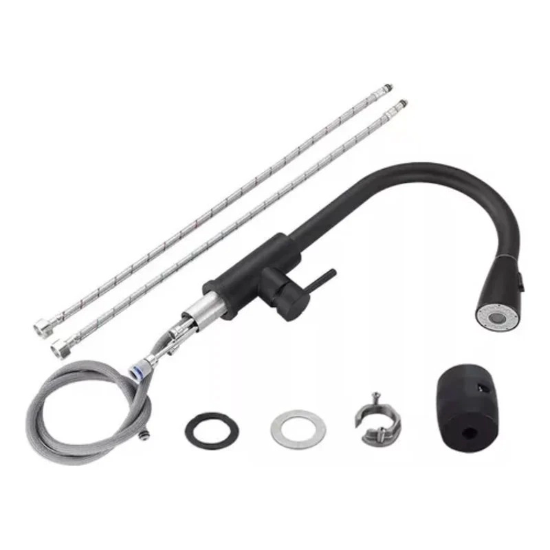 LLAVE LAVAPLATOS EXTENSIBLE GRIFERIA MONOMANDO COCINA NIQUEL - 4