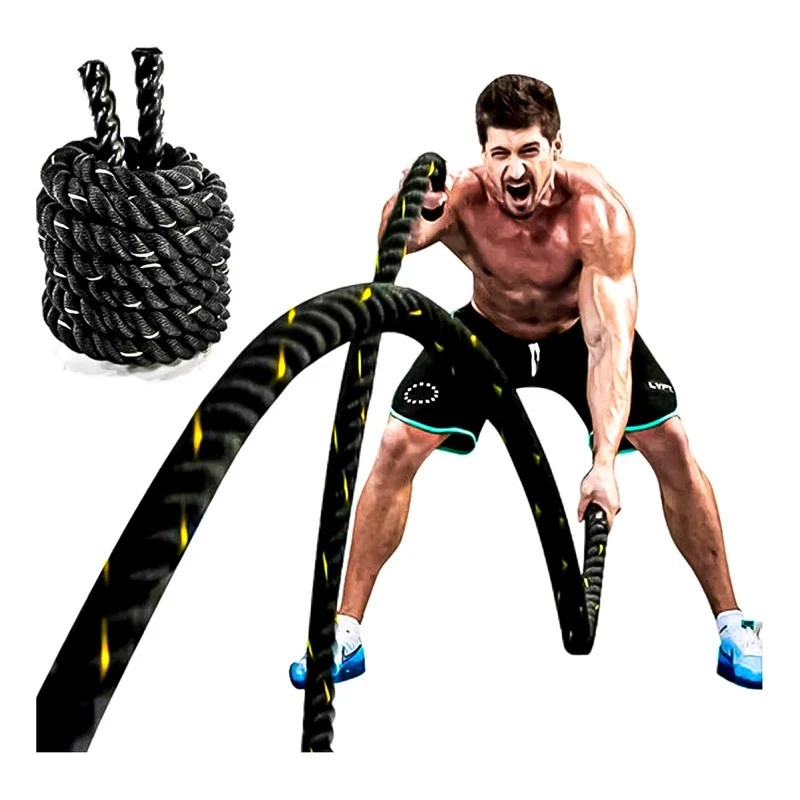 CUERDA CROSSFIT BATTLE ROPE CORREA 12 METROS X 38 MILIMETROS - 8