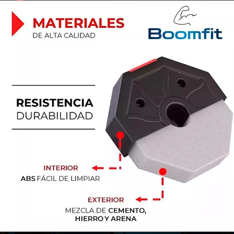 SET DE MANCUERNAS DE 40KG OCTOGONALES AJUSTABLES - 8