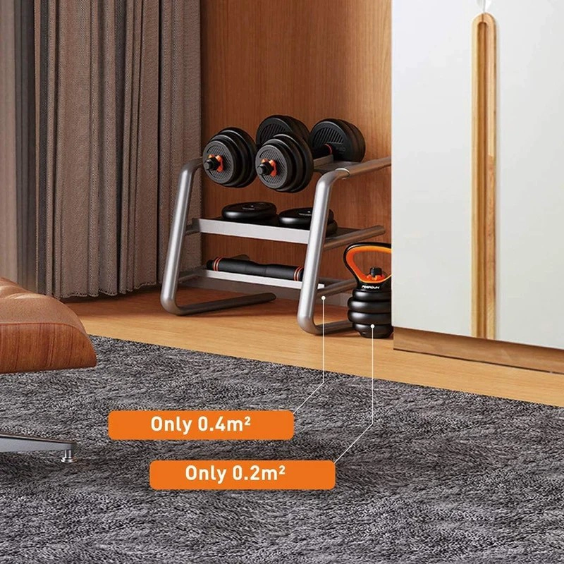 SET DE MANCUERNAS DE 40KG CON KETTLEBELL Y BARRA PROFESIONAL - 6