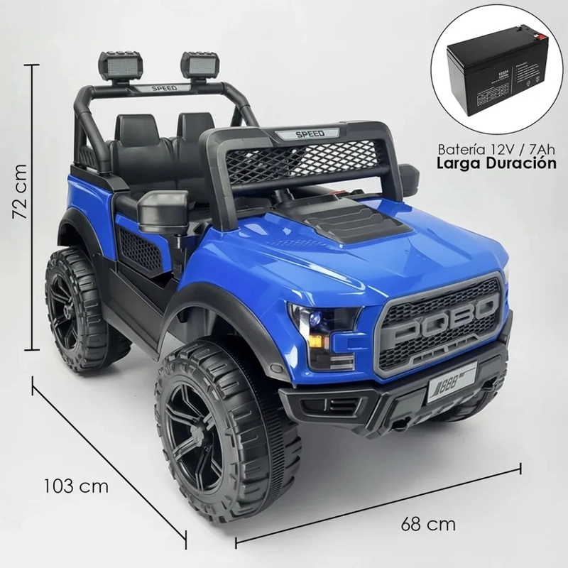 AUTO ELECTRICO MONTABLE JEEP F150 RAPTOR CAMIONETA 4X4 A BATERIA - 2