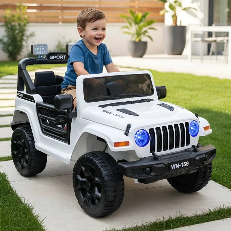 AUTO MONTABLE ELECTRICO JEEP 4X4 BATERIA 12V BLANCO - 1