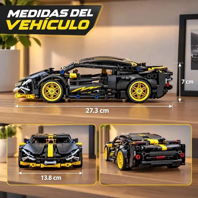 AUTO BLOQUES ARMABLE LAMBORGHINI JUGUETE CONSTRUCCION 486PZS - 4