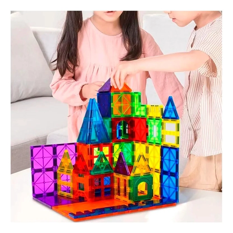 BLOQUES MAGNETICOS JUEGO DE CONSTRUCCION 3D NO TOXICO DE 60PZS - 2