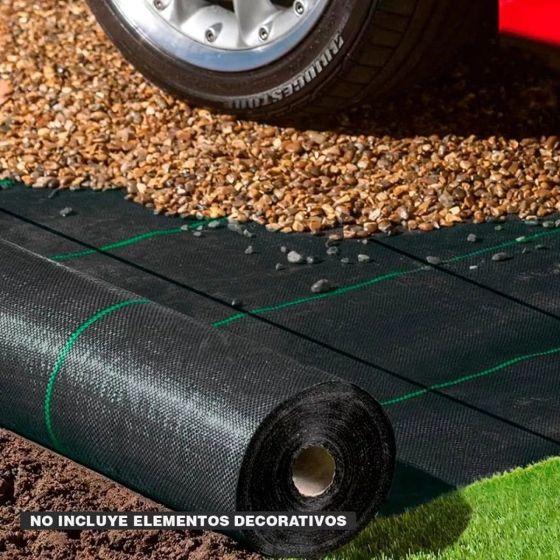 MALLA ANTIMALEZA 1X100 MTS TELA ROLLO GROUND COVER PLANTA - 7