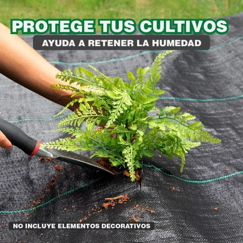 MALLA ANTIMALEZA 1X100 MTS TELA ROLLO GROUND COVER PLANTA - 8