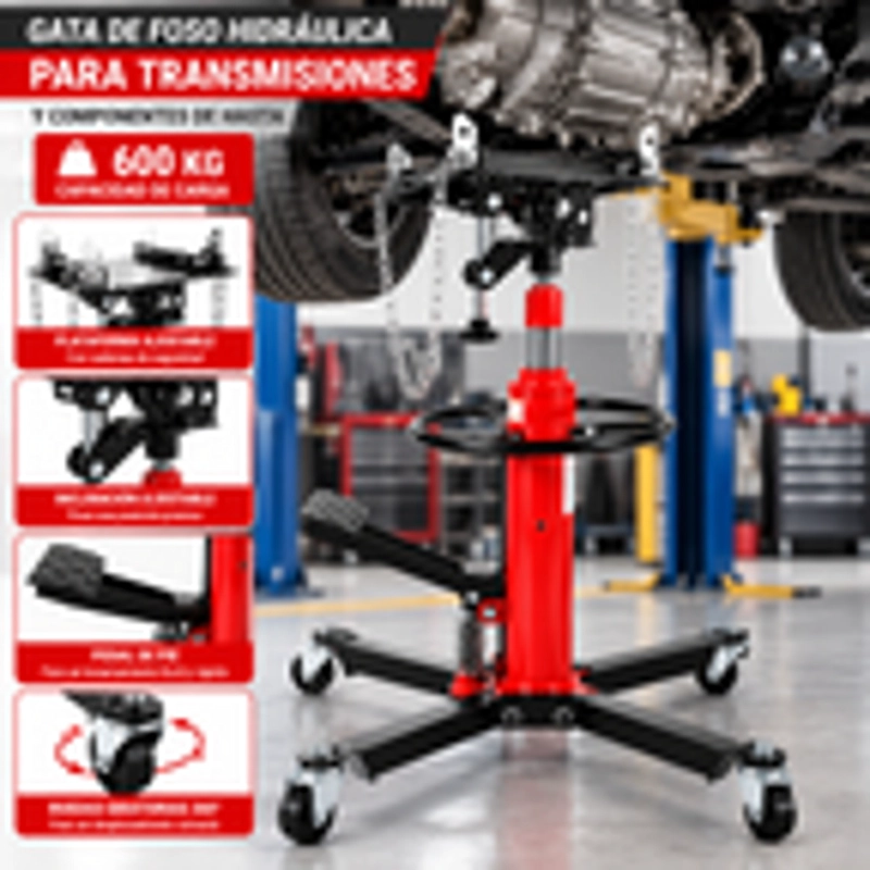GATA DE FOSO HIDRAULICA 600KG DOBLE PISTON TRANSMISION - 11