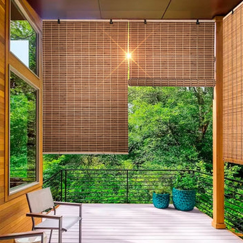 CORTINA ROLLER BAMBU PERSIANA BICOLOR 90X150CM ROLLER - 6