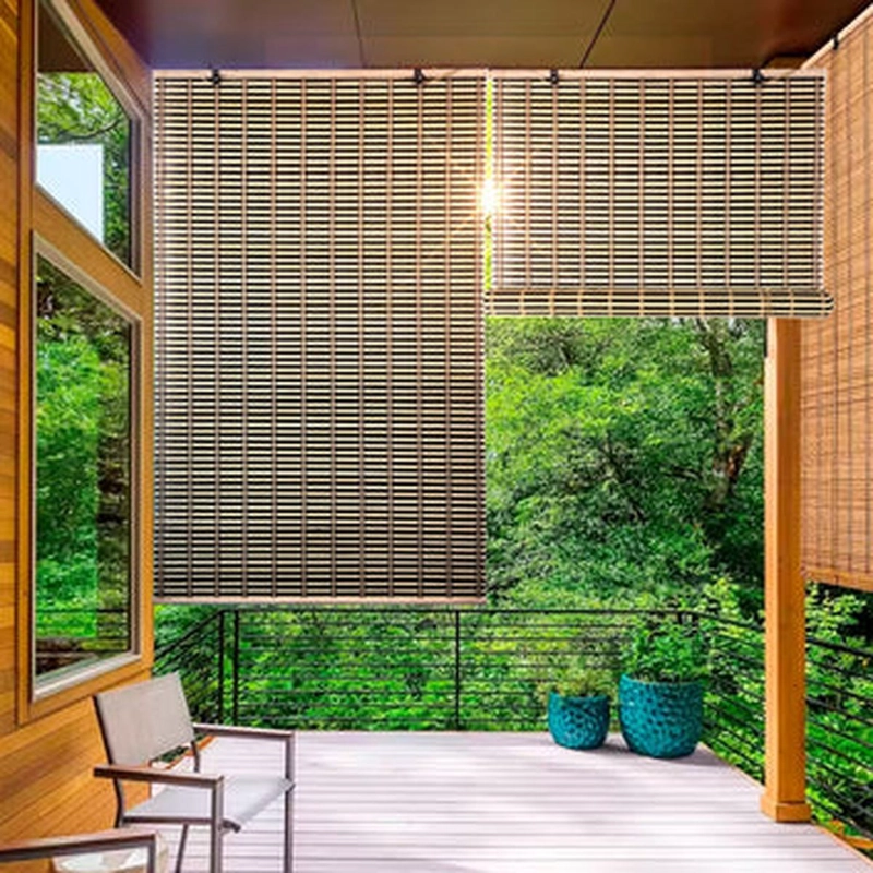 CORTINA ROLLER BAMBU PERSIANA BICOLOR 90X150CM ROLLER - 6