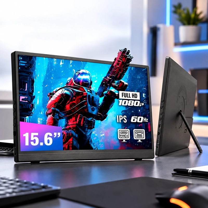 MONITOR DE 60HZ PORTATIL INALAMBRICO 15.6 PULGADAS FULL HD - 5