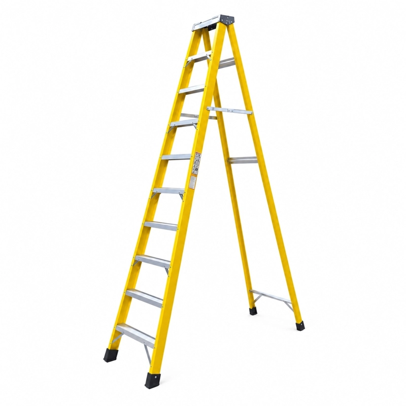 ESCALERA FIBRA DE VIDRIO INDUSTRIAL 3.1MTS 10 PELDAÑOS 150KG - 2