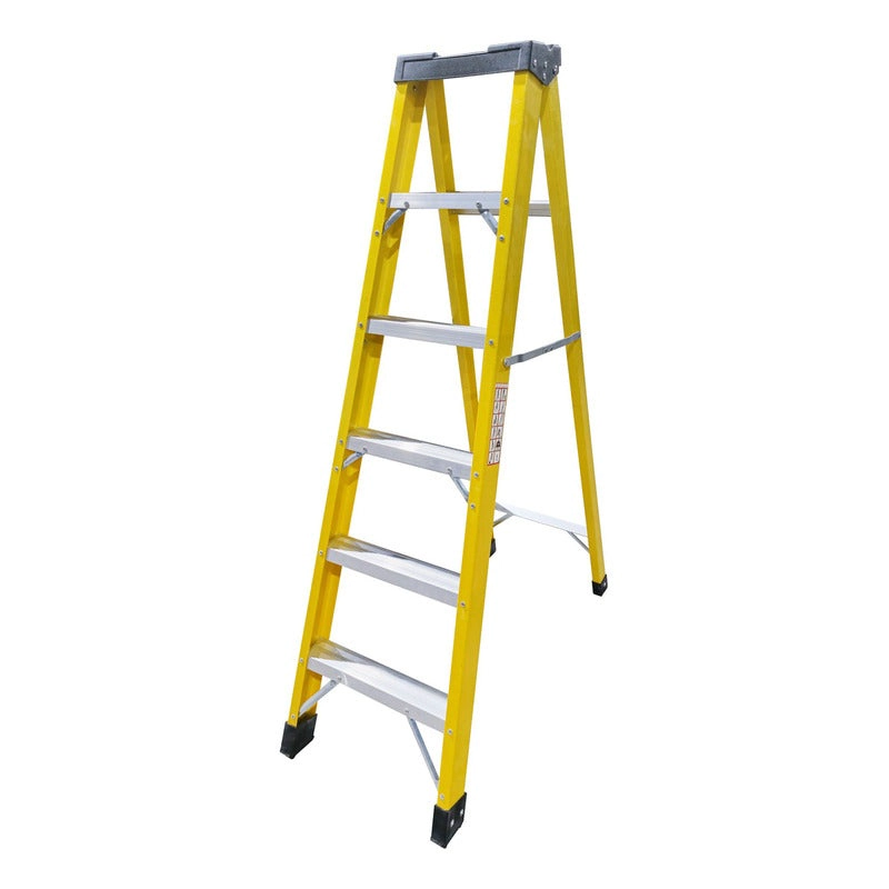ESCALERA FIBRA DE VIDRIO INDUSTRIAL 1.8MTS 6 PELDAÑOS 150KG - 2