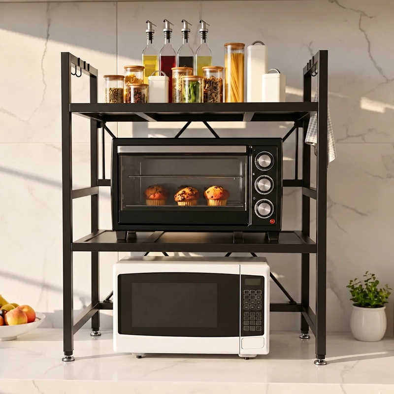 ESTANTE MICROONDAS EXTENSIBLE 2 NIVELES METALICO COCINA ORGANIZADOR - 1