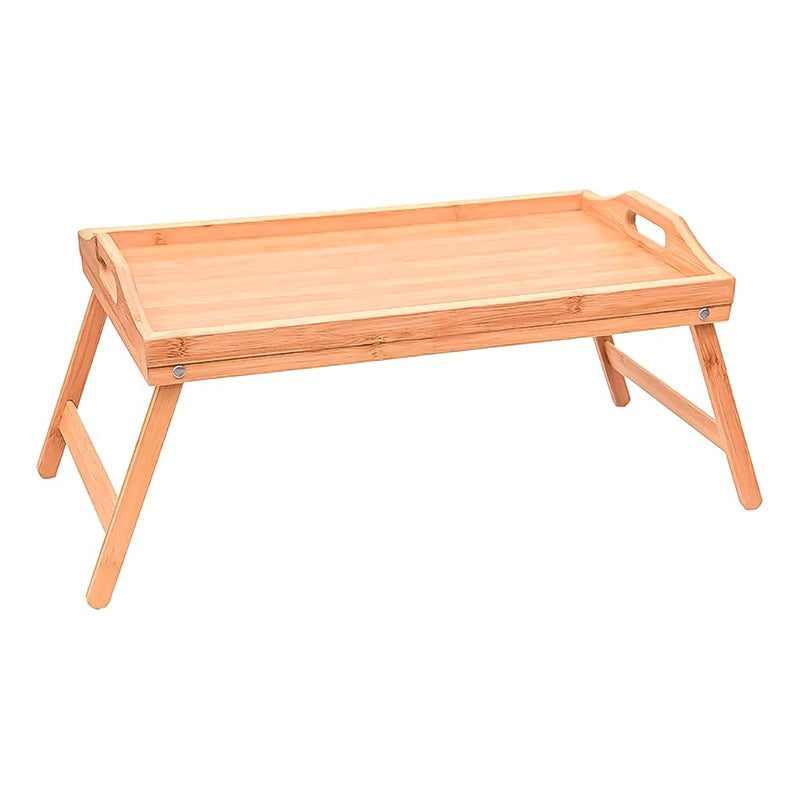 BANDEJA DESAYUNO CAMA PLEGABLE COMIDA NOTEBOOK MESA MADERA - 1