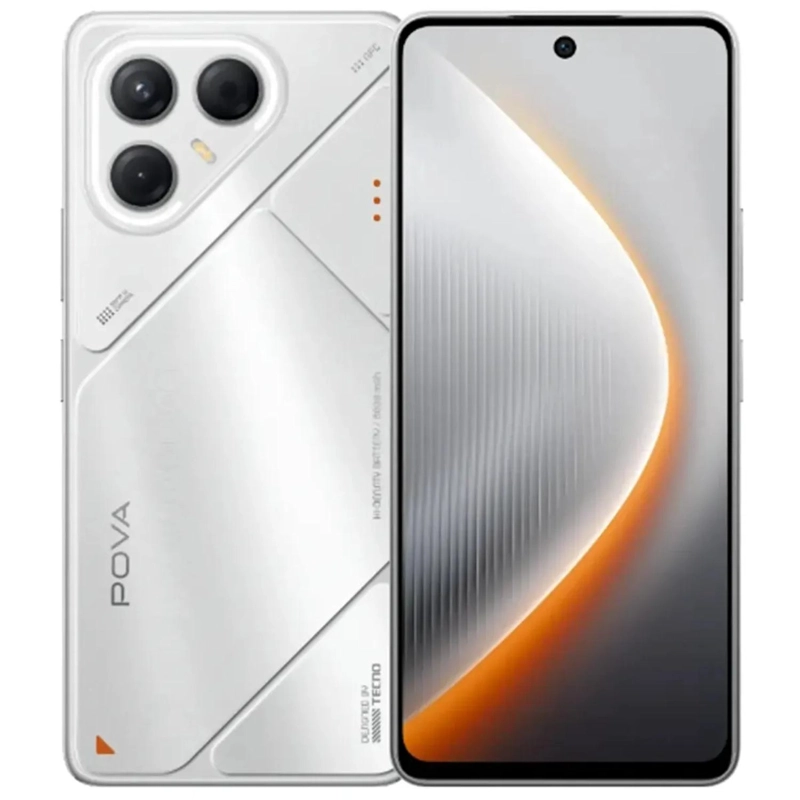 CELULAR TECNO POVA 7 5G 256GB + 8GB MAGIC SILVER PLATEADO BLANCO - 1