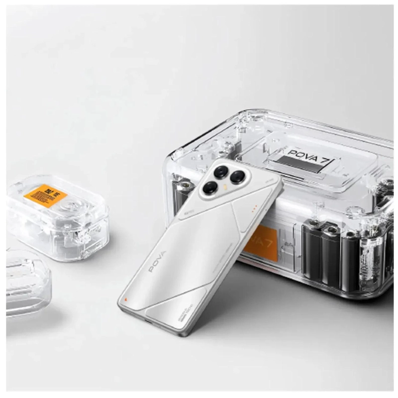 CELULAR TECNO POVA 7 5G 256GB + 8GB MAGIC SILVER PLATEADO BLANCO - 8