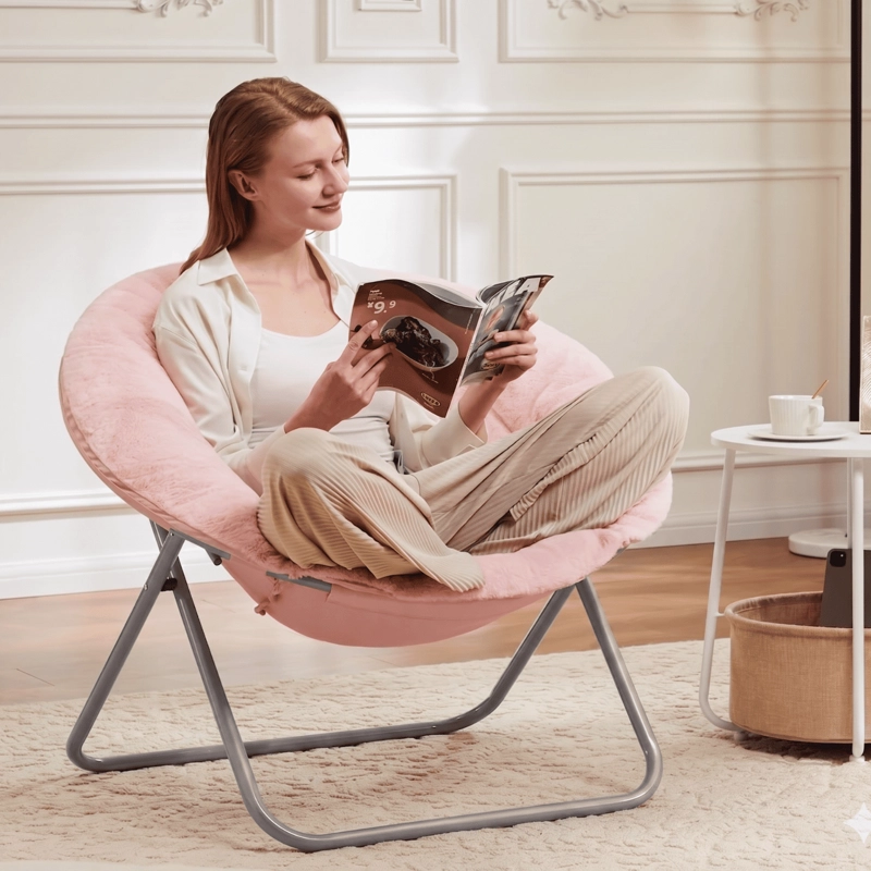 SILLA PLEGABLE PREMIUM LUNA ROSADA - 2