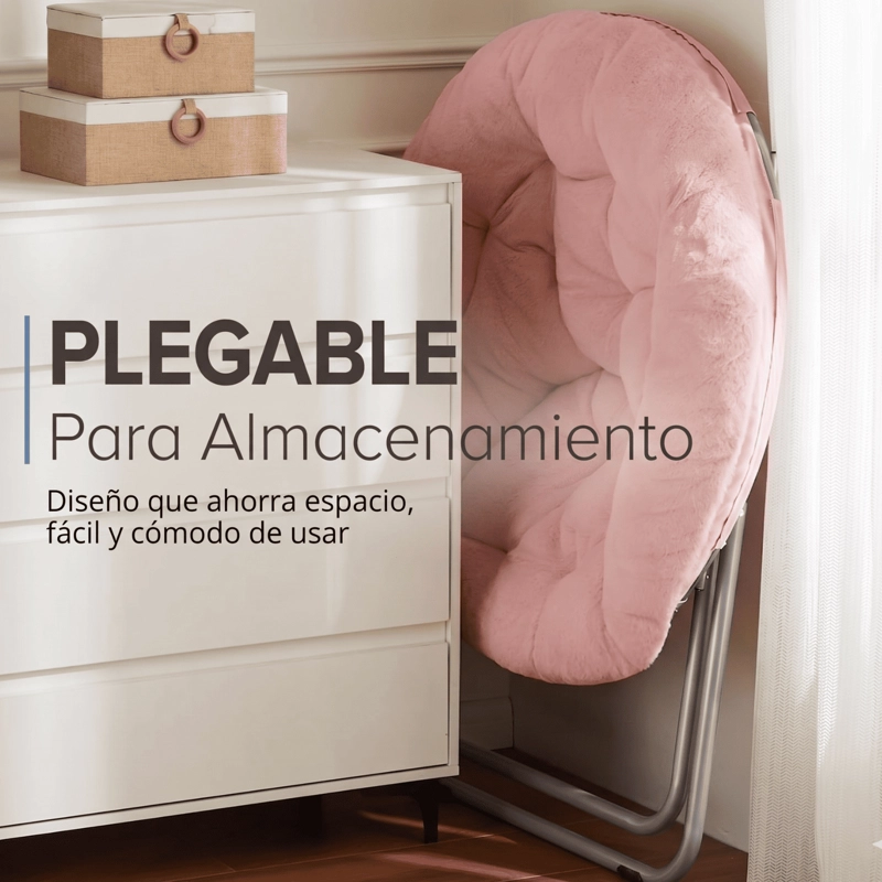 SILLA PLEGABLE PREMIUM LUNA ROSADA - 4