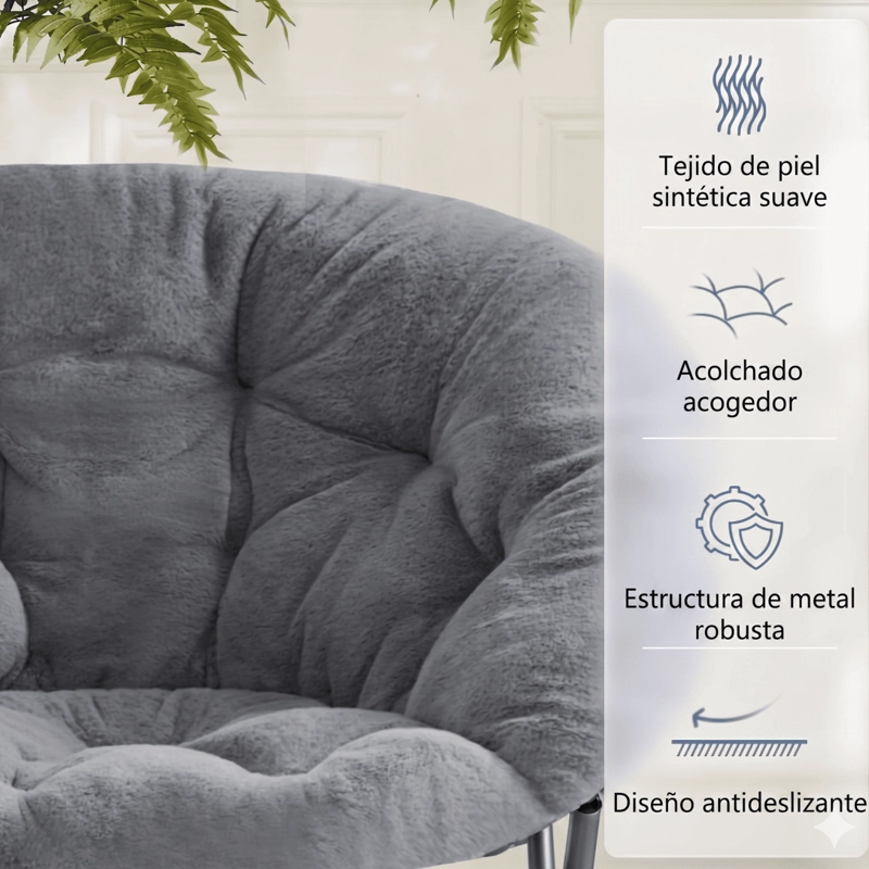 SILLA PLEGABLE PREMIUM LUNA GRIS - 5