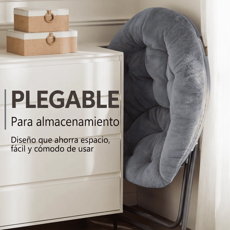 SILLA PLEGABLE PREMIUM LUNA GRIS - 6
