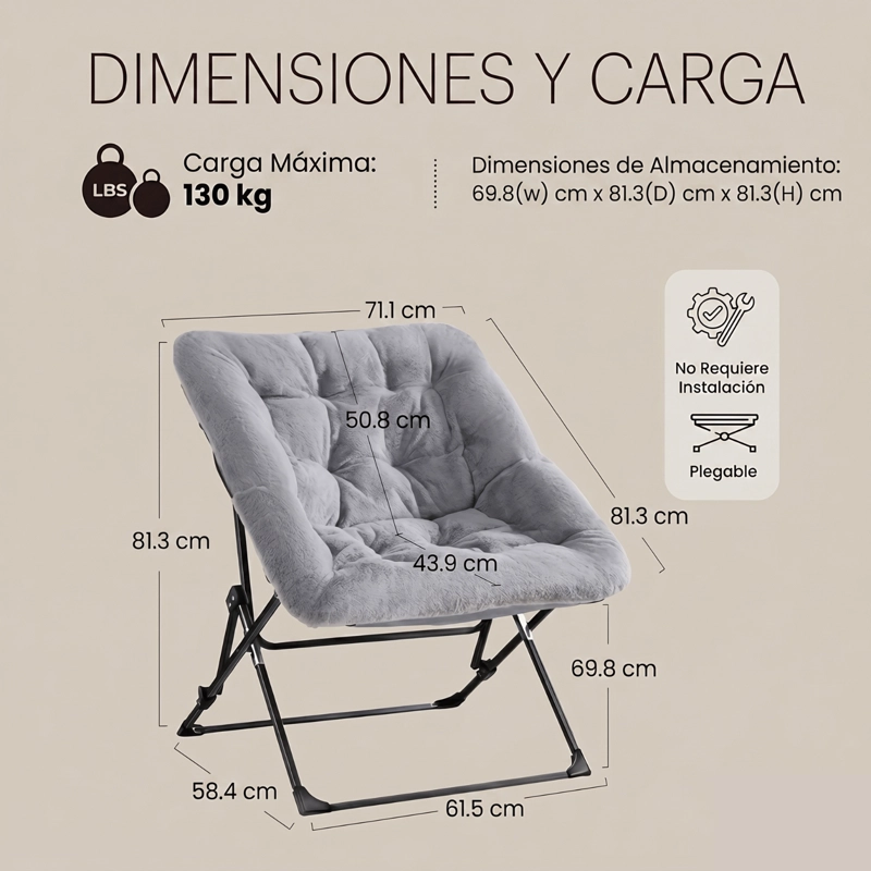 SILLA COZY PREMIUN GRIS - 3