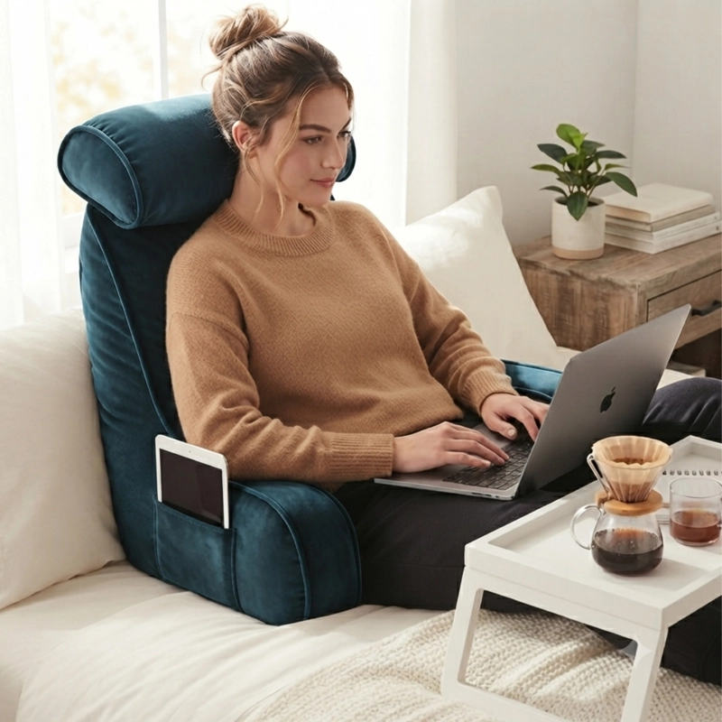 COJIN MEMORY FOAM REPOSAESPALDA PARA LEER O DESCANSAR - 4