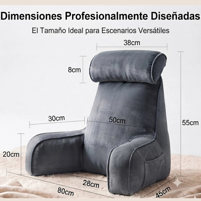 COJIN MEMORY FOAM REPOSAESPALDA PARA LEER O DESCANSA - 3