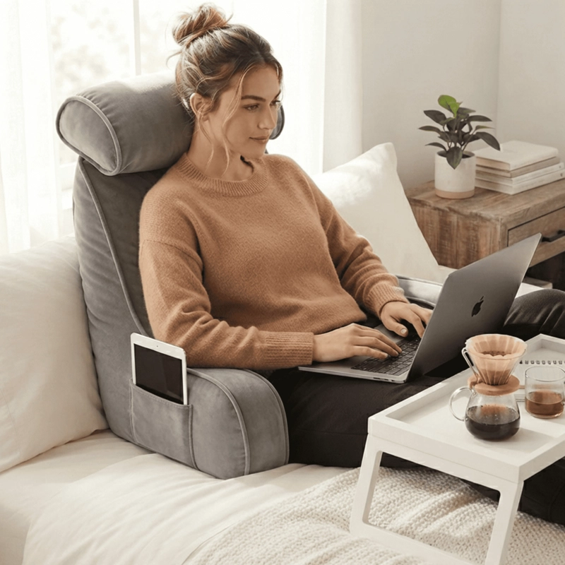 COJIN MEMORY FOAM REPOSAESPALDA PARA LEER O DESCANSA - 4