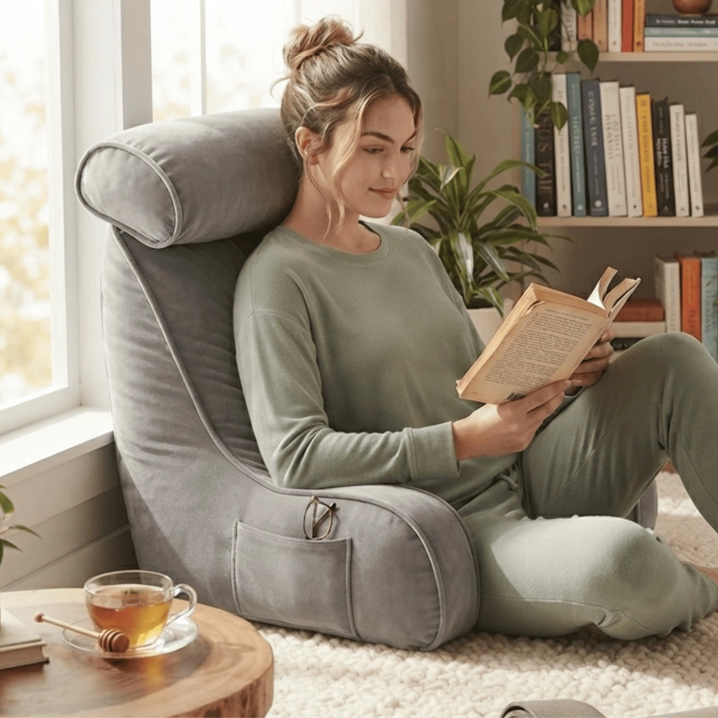 COJIN MEMORY FOAM REPOSAESPALDA PARA LEER O DESCANSA - 5