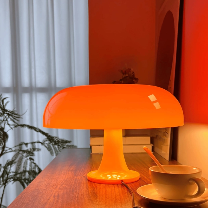 LAMPARA RETRO HONGO NARANJA - 1