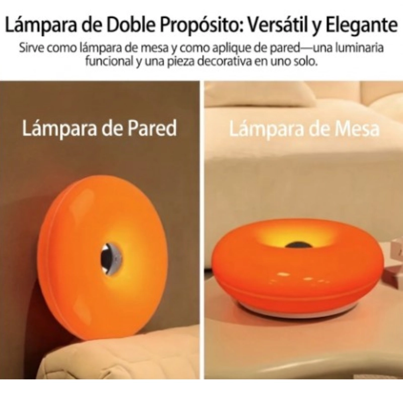 LAMPARA DONUT LED TOUCH REGULABLE- DISEÑO MODERNO - 7