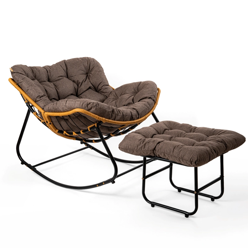 SILLA MECEDORA BOHO + REPOSAPIES - 1