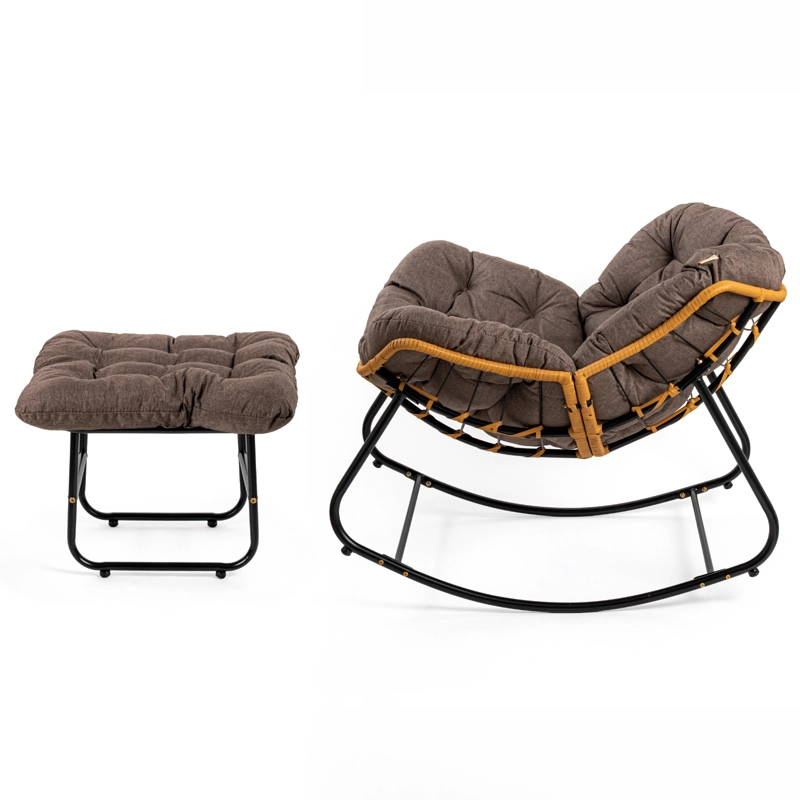 SILLA MECEDORA BOHO + REPOSAPIES - 2