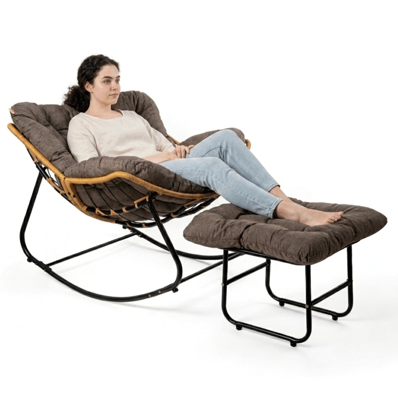 SILLA MECEDORA BOHO + REPOSAPIES - 3