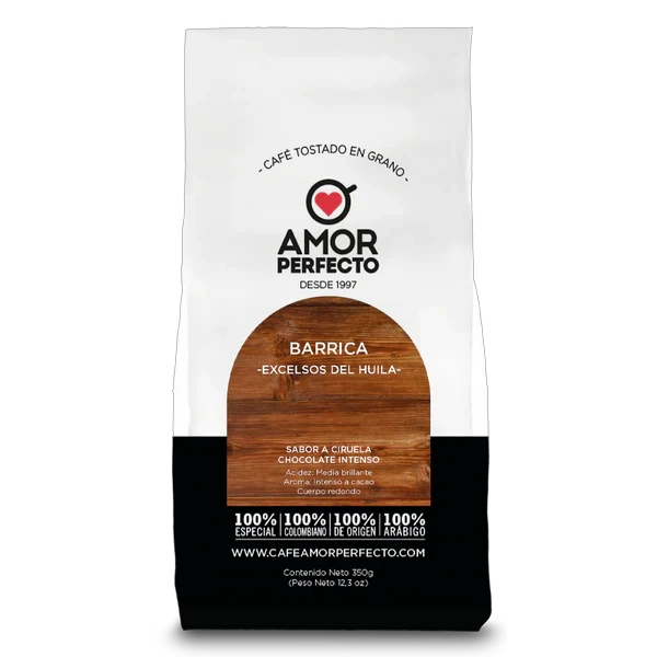 CAFE  EN GRANO MOLIDO AMOR PERFECTO BARRICA 350GR - 1