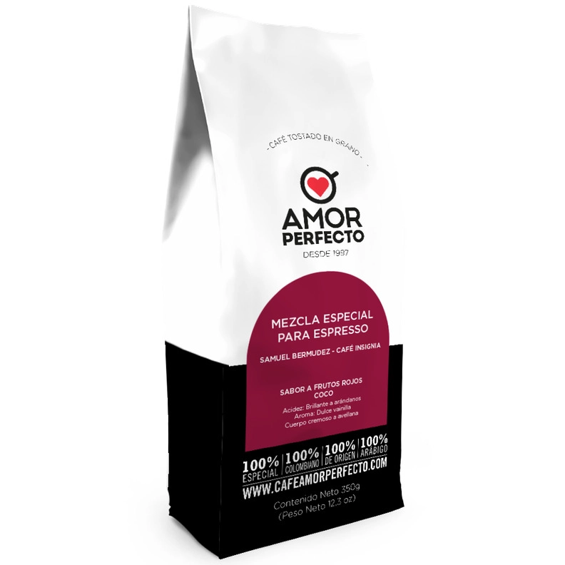 CAFE  EN GRANO AMOR PERFECTO MEZCLA ESPECIAL PARA ESPRESSO 350 GR - 1