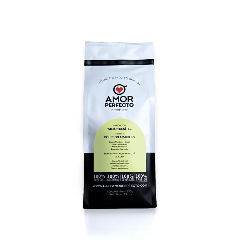 CAFE  EN GRANO AMOR PERFECTO WILTON BENITEZ BOURBON AMARILLO 350GR - 1