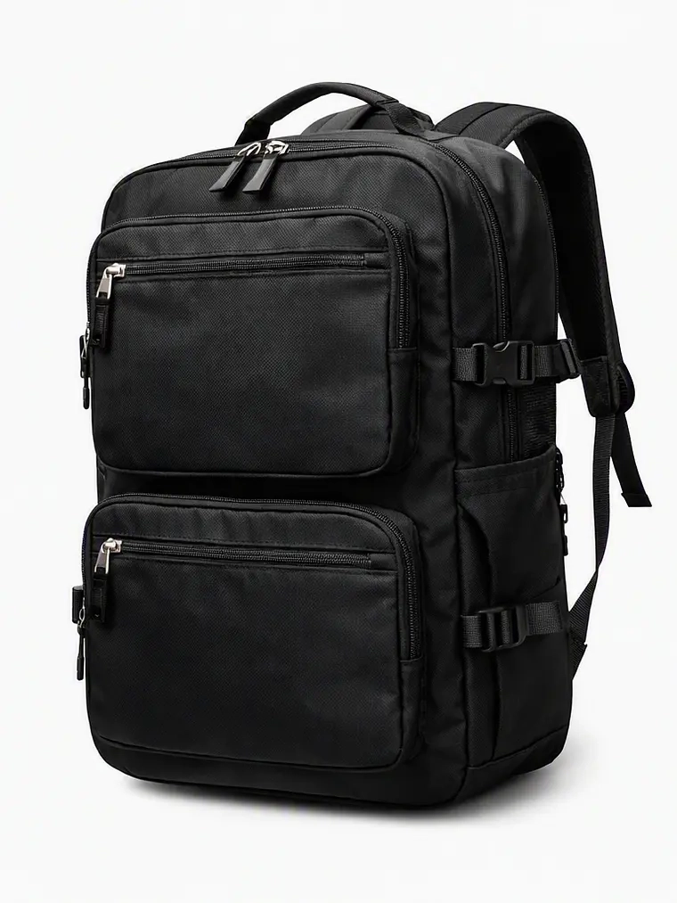 MOCHILA URBANA D&B EIRI 30L LAPTOP 15.6 USB 6 BOLSILLOS NEGRO - 1
