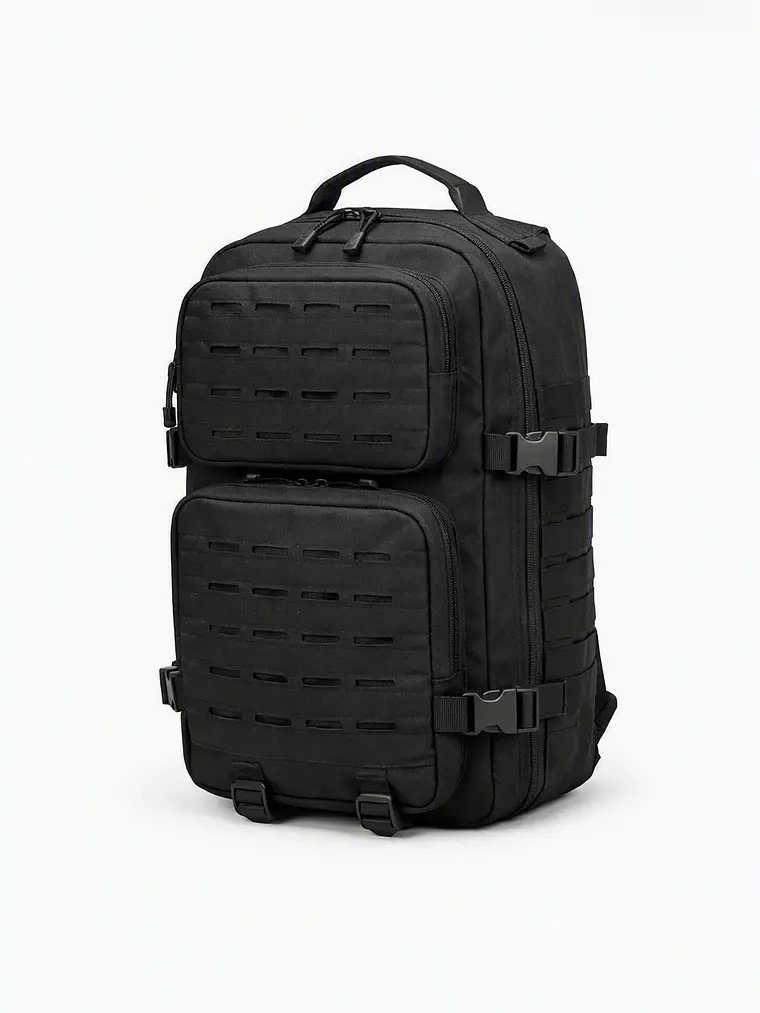 MOCHILA TACTICA MILITAR LHI 27L IMPERMEABLE MEDIANA NEGRO - 1