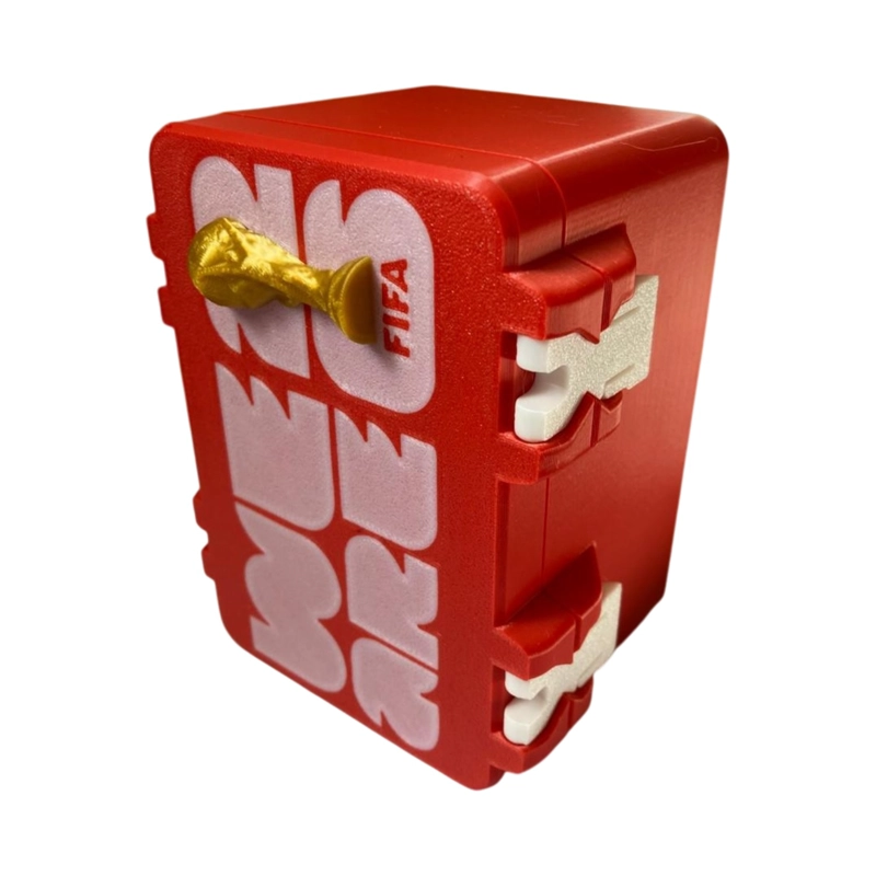 CAJA PORTA LAMINAS ALBUM MUNDIAL 2026 - TAMAÑO XL CAPACIDAD HASTA 1000 LAMINAS ROJO - 1