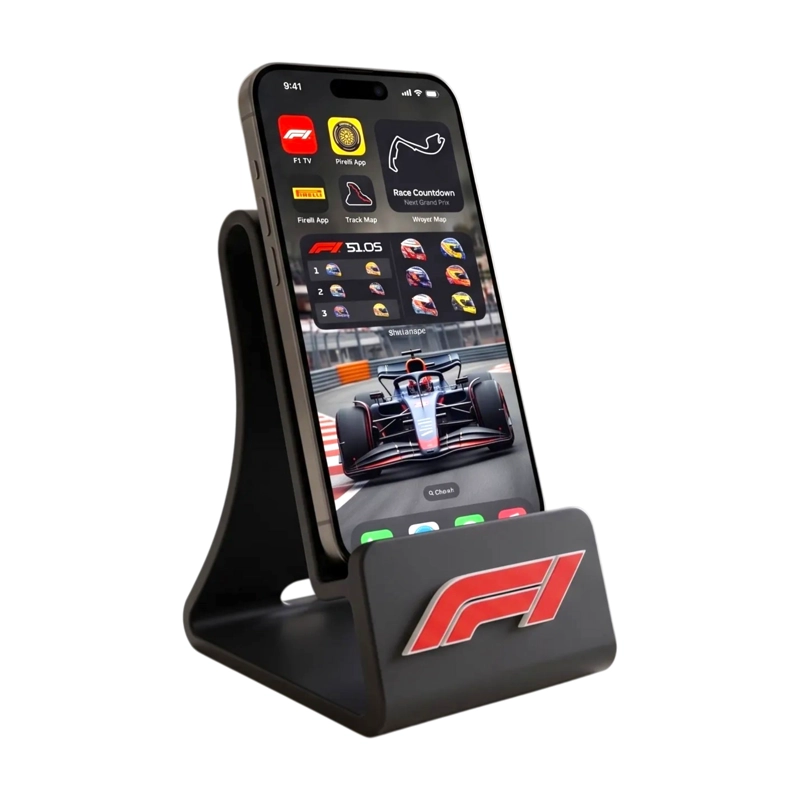 SOPORTE CELULAR DE ESCRITORIO BASE UNIVERSAL CON DISEÑO RACING FORMULA 1 - 1