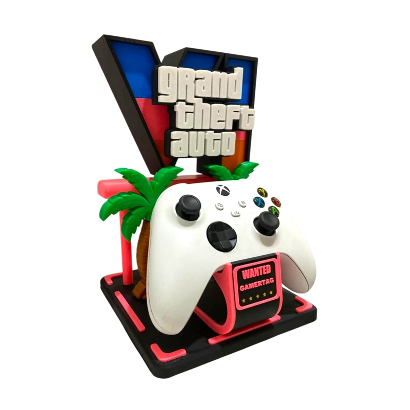 SOPORTE CONTROL COMPATIBLE PS5 Y XBOX DISEÑO GTA GRAND THEFT AUTO VI - 3