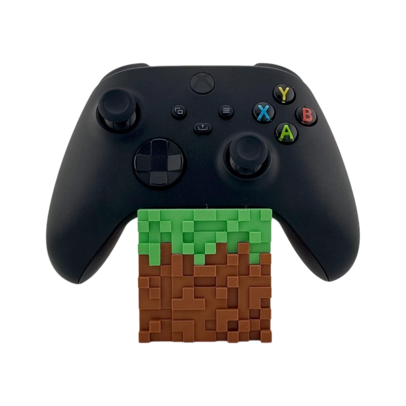 SOPORTE CONTROL COMPATIBLE PS5 Y XBOX DISEÑO MINECRAFT - 1