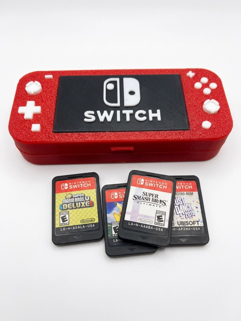 CAJA ESTUCHE PARA GUARDAR JUEGOS Y SD CON DISEÑO SWITCH LITE - 1